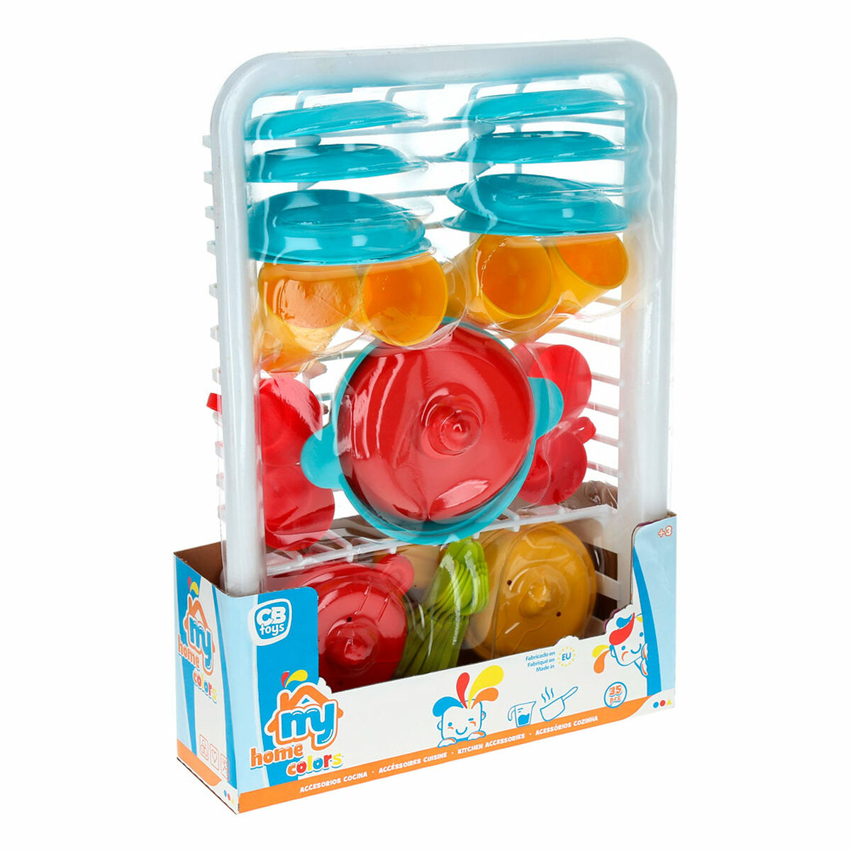 Set di Accessori per Bambini Colorbaby Giocattolo Scolapiatti 35 Pezzi (15 Unità) - Disponibile in 3-4 giorni lavorativi Colorbaby