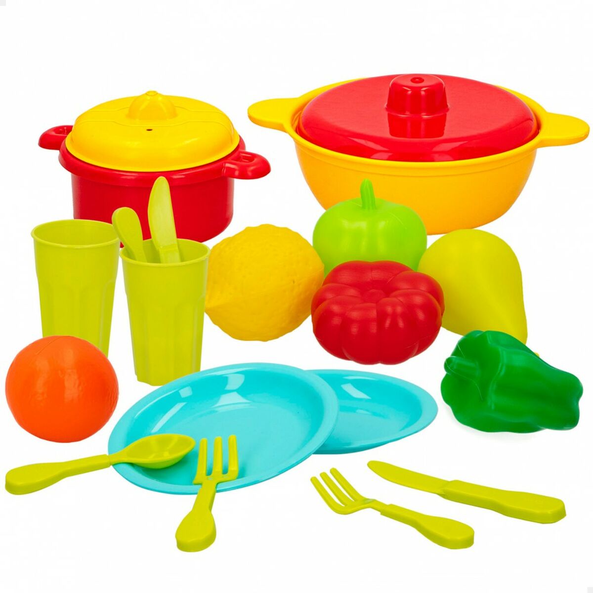 Set di Alimenti giocattolo Colorbaby Utensili e accessori per la cucina 20 Pezzi (12 Unità) - Disponibile in 3-4 giorni lavorativi Colorbaby