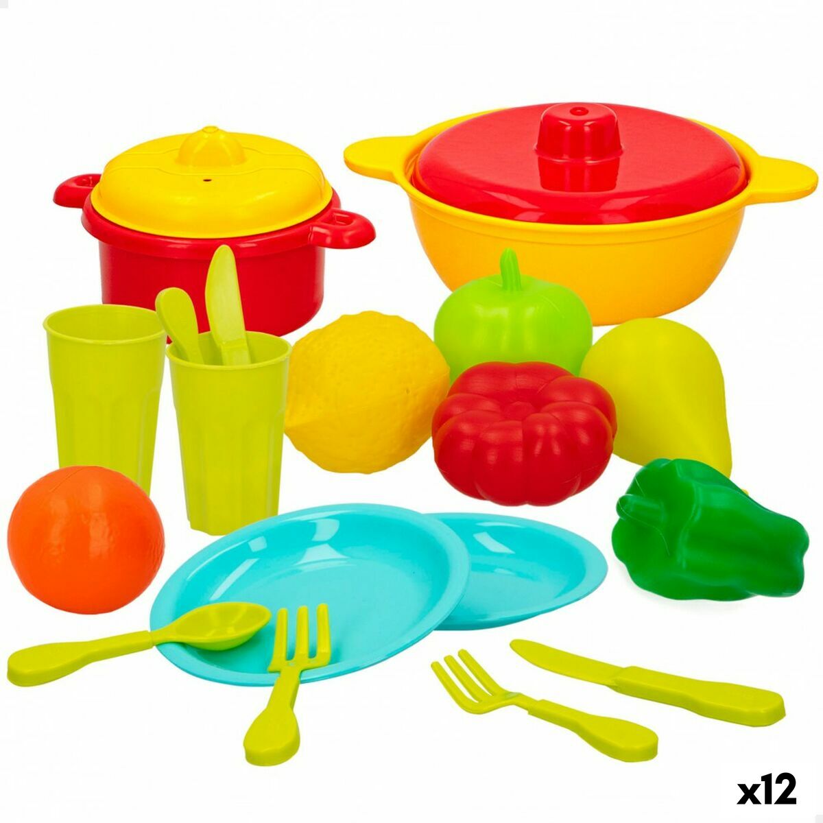 Set di Alimenti giocattolo Colorbaby Utensili e accessori per la cucina 20 Pezzi (12 Unità) - Disponibile in 3-4 giorni lavorativi Colorbaby