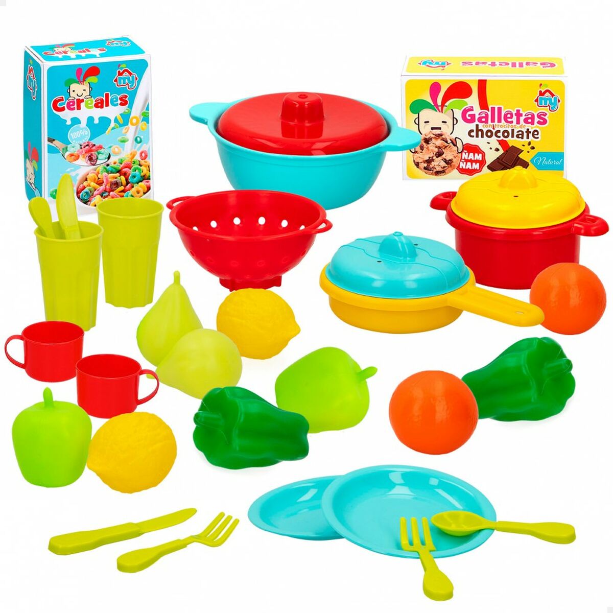 Set di Alimenti giocattolo Colorbaby Utensili e accessori per la cucina 31 Pezzi (6 Unità) - Disponibile in 3-4 giorni lavorativi Colorbaby