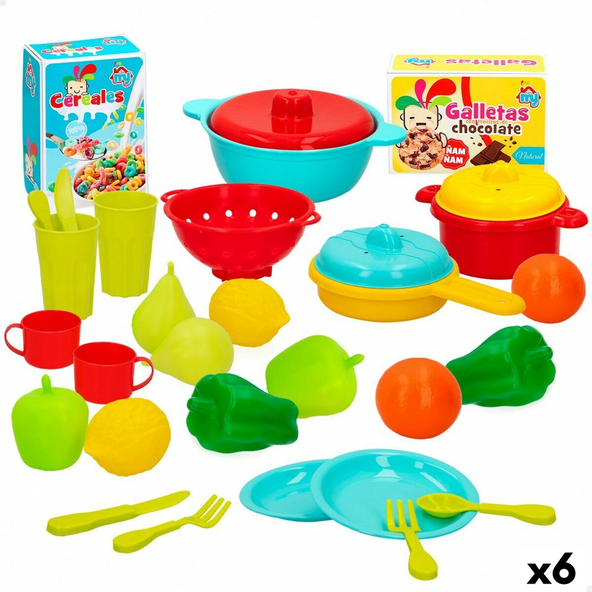 Set di Alimenti giocattolo Colorbaby Utensili e accessori per la cucina 31 Pezzi (6 Unità) - Disponibile in 3-4 giorni lavorativi Colorbaby