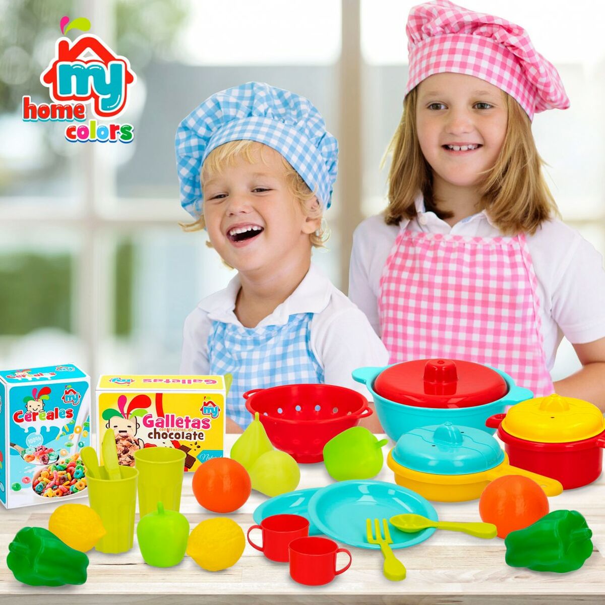 Set di Alimenti giocattolo Colorbaby Utensili e accessori per la cucina 31 Pezzi (6 Unità) - Disponibile in 3-4 giorni lavorativi Colorbaby