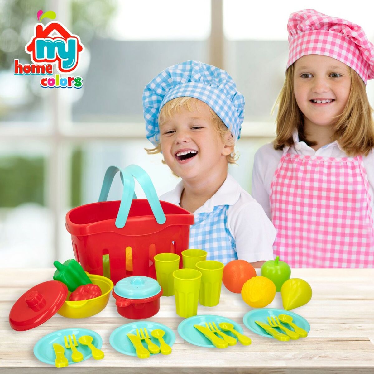 Set di Alimenti giocattolo Colorbaby Utensili e accessori per la cucina 36 Pezzi (12 Unità) - Disponibile in 3-4 giorni lavorativi Colorbaby