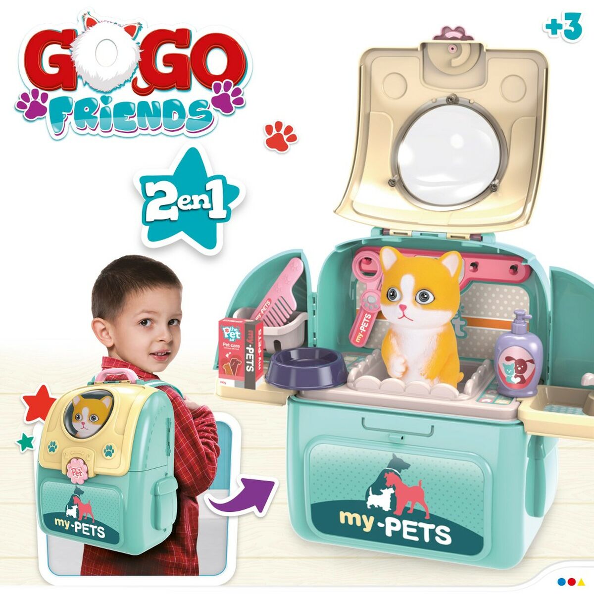 Zaino per Animali Domestici Colorbaby GoGo Friends Giocattolo 39,5 x 43 x 17 cm (6 Unità) - Disponibile in 3-4 giorni lavorativi
