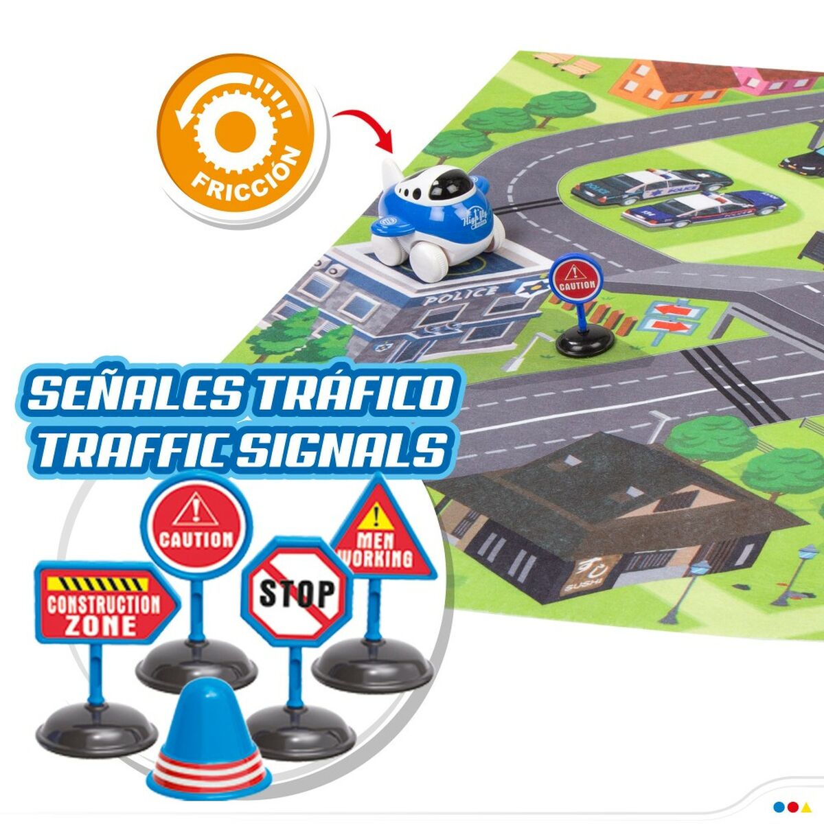 Tappeto da gioco Speed & Go Accessori Veicoli Autostrada Stoffa Plastica (6 Unità) - Disponibile in 3-4 giorni lavorativi