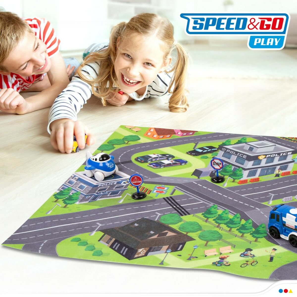 Tappeto da gioco Speed & Go Accessori Veicoli Autostrada Stoffa Plastica (6 Unità) - Disponibile in 3-4 giorni lavorativi