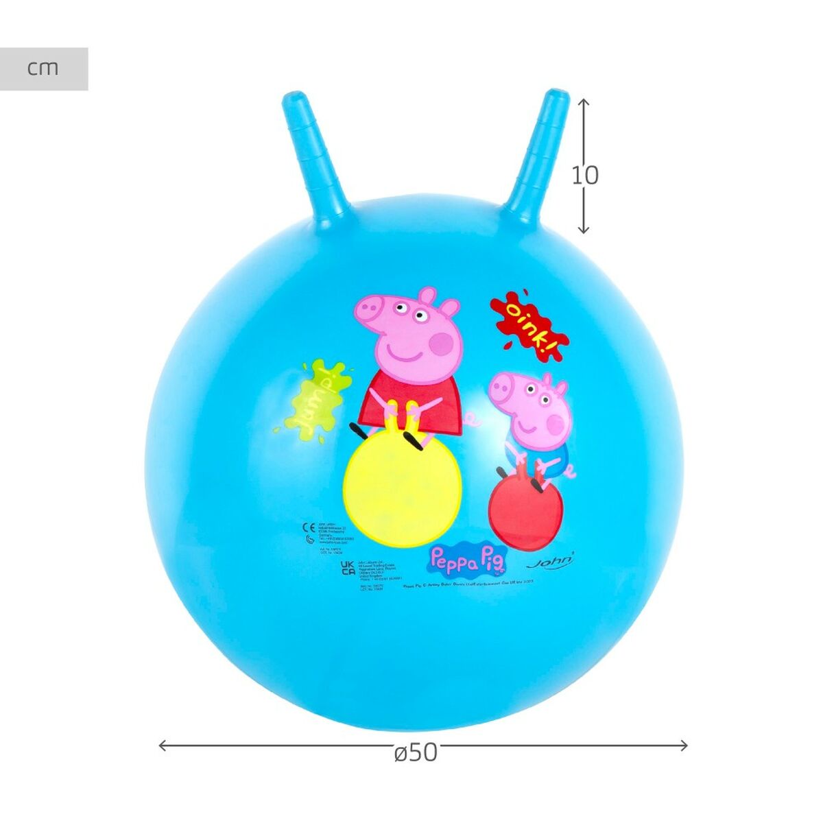 Palla che salta Peppa Pig  45 cm Azzurro (10 Unità) - Disponibile in 3-4 giorni lavorativi