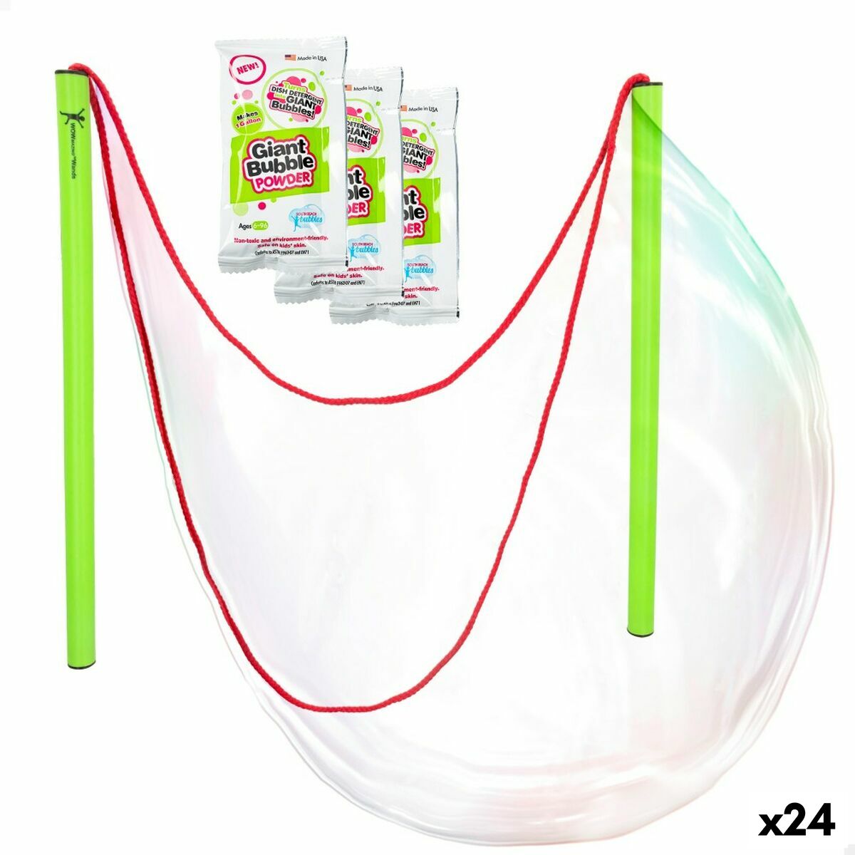 Gioco di Bolle di Sapone WOWmazing 41 cm (24 Unità) - Disponibile in 3-4 giorni lavorativi