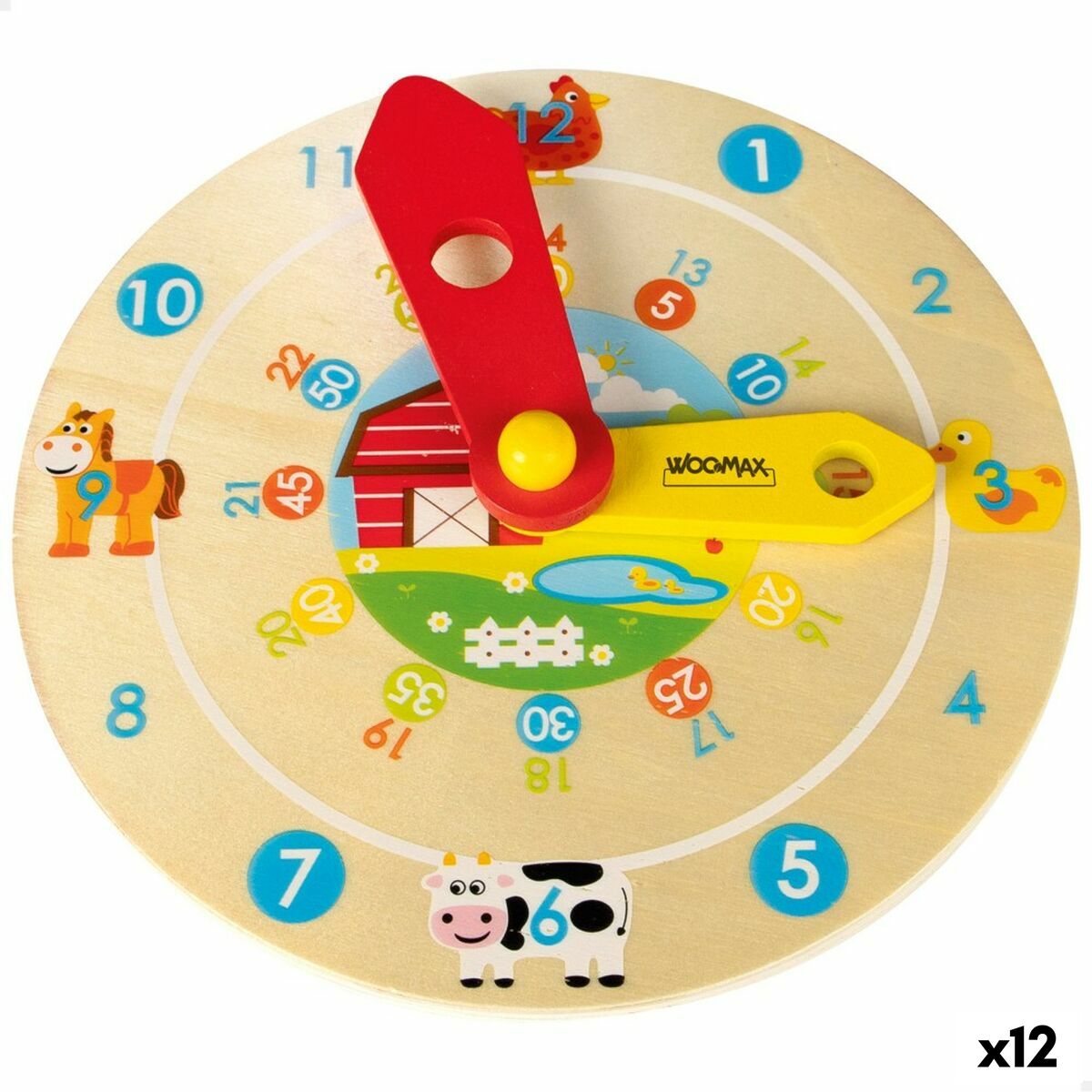 Gioco Educativo Woomax Orologio (12 Unità) - Disponibile in 3-4 giorni lavorativi