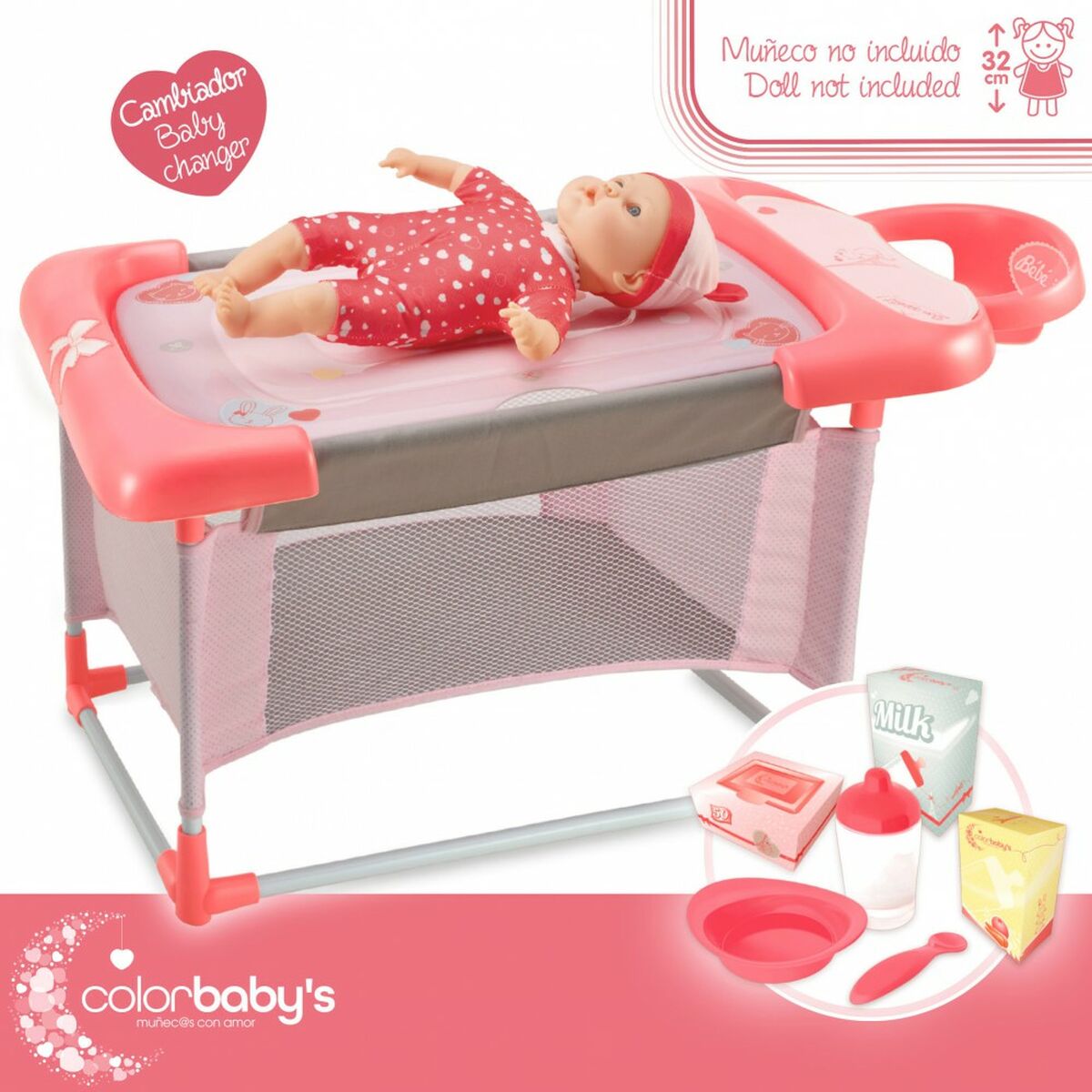 Fasciatoio per Bambole Colorbaby 3 in 1 68 x 32,5 x 34 cm 2 Unità - Disponibile in 3-4 giorni lavorativi Colorbaby