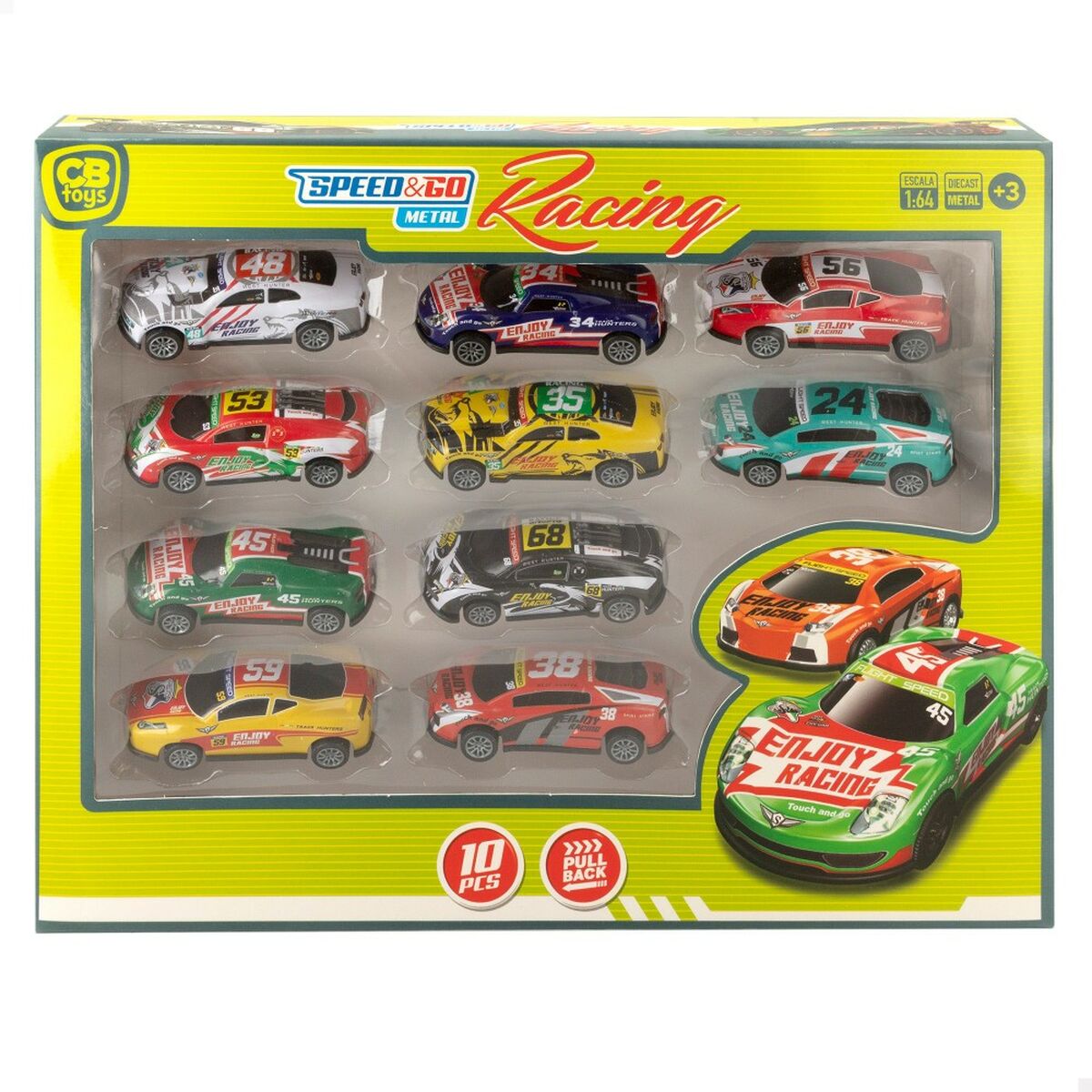 Playset di Veicoli Speed & Go 8 x 2,2 x 3,6 cm (6 Unità) - Disponibile in 3-4 giorni lavorativi