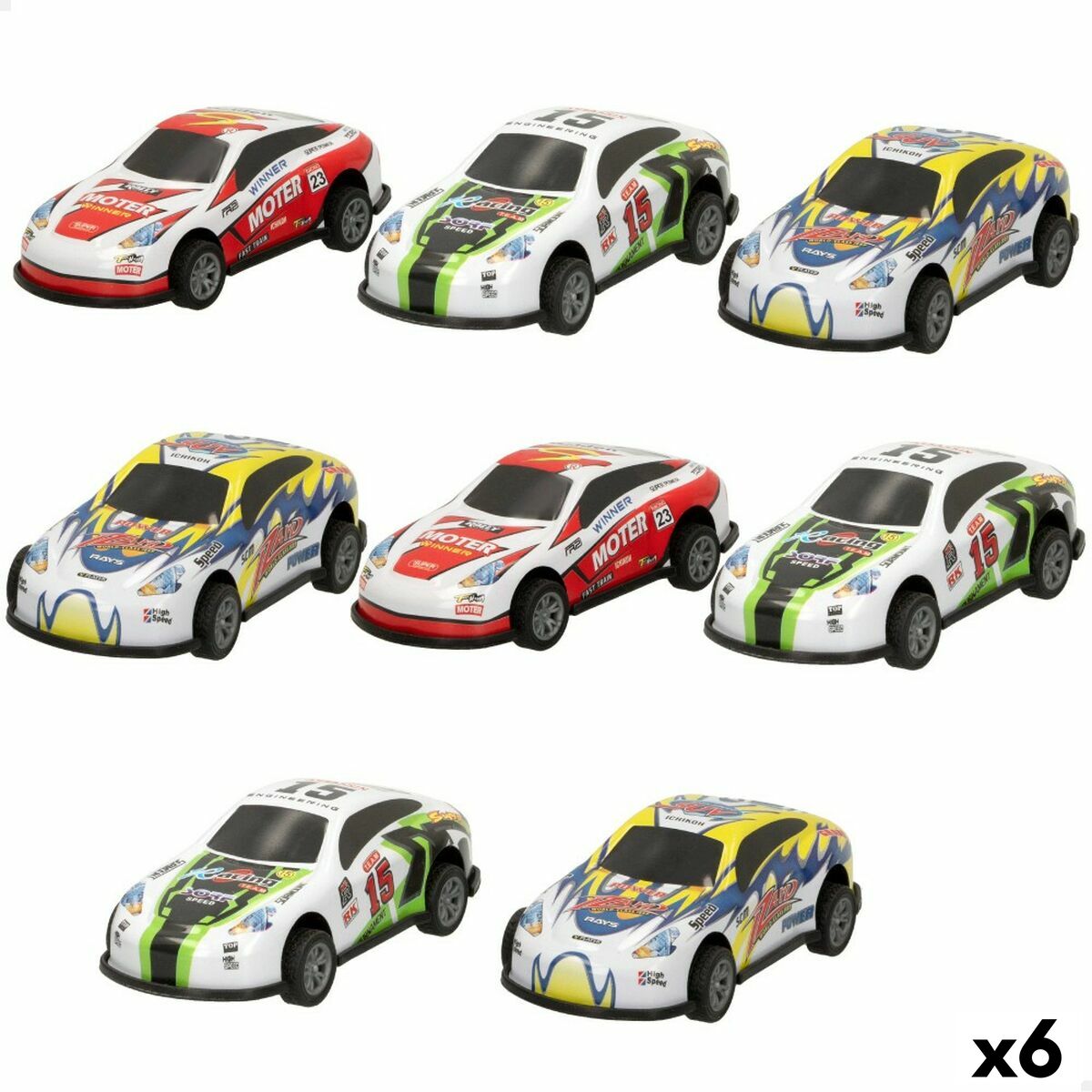 Playset di Veicoli Speed & Go 8,9 x 2,7 x 4 cm (6 Unità) - Disponibile in 3-4 giorni lavorativi