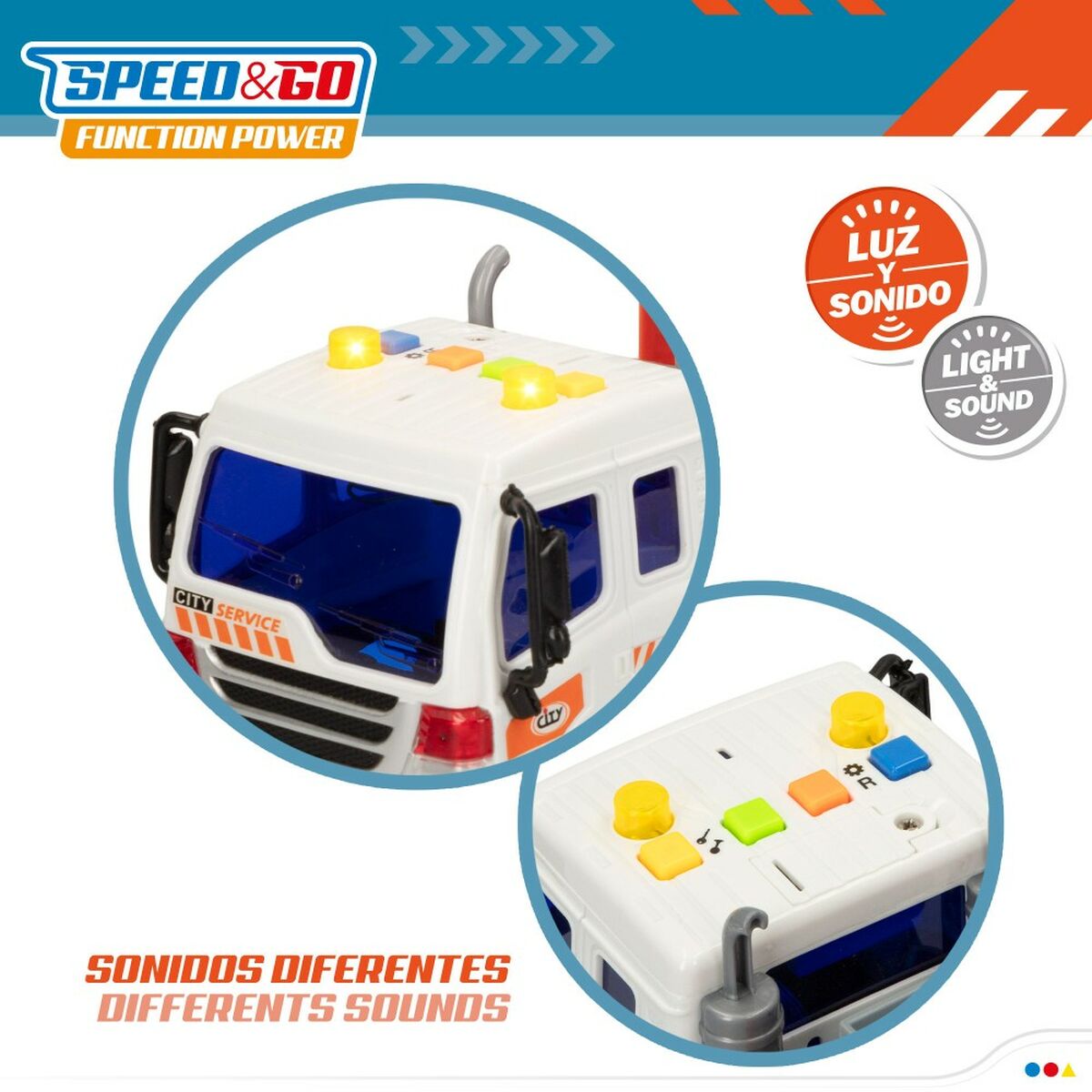 Camion Porta-veicoli e Macchinine a Frizione Speed & Go 37,5 x 12,5 x 10 cm (2 Unità) - Disponibile in 3-4 giorni lavorativi Speed & go