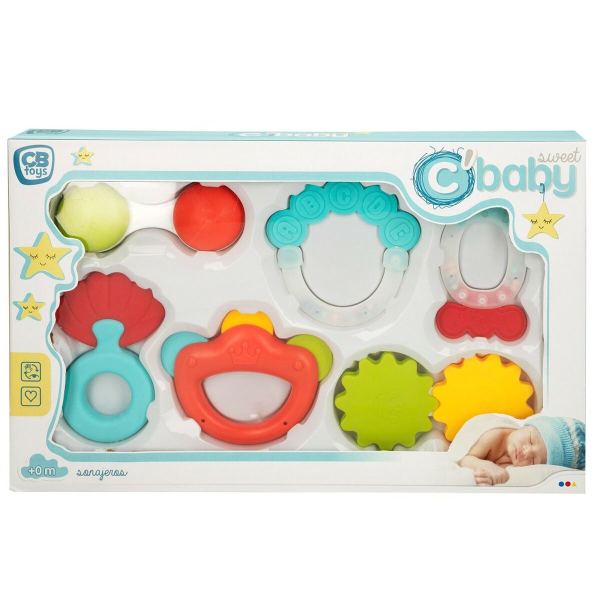 Set di sonagli Colorbaby 6 Pezzi 12,5 x 1,5 x 6,5 cm (6 Unità) - Disponibile in 3-4 giorni lavorativi