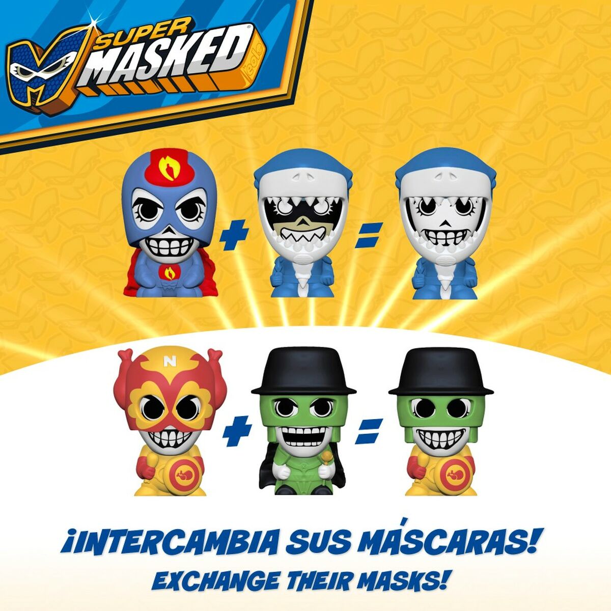 Personaggi d'Azione Eolo Super Masked 3 x 4,5 x 3,5 cm (12 Unità) - Disponibile in 3-4 giorni lavorativi Eolo