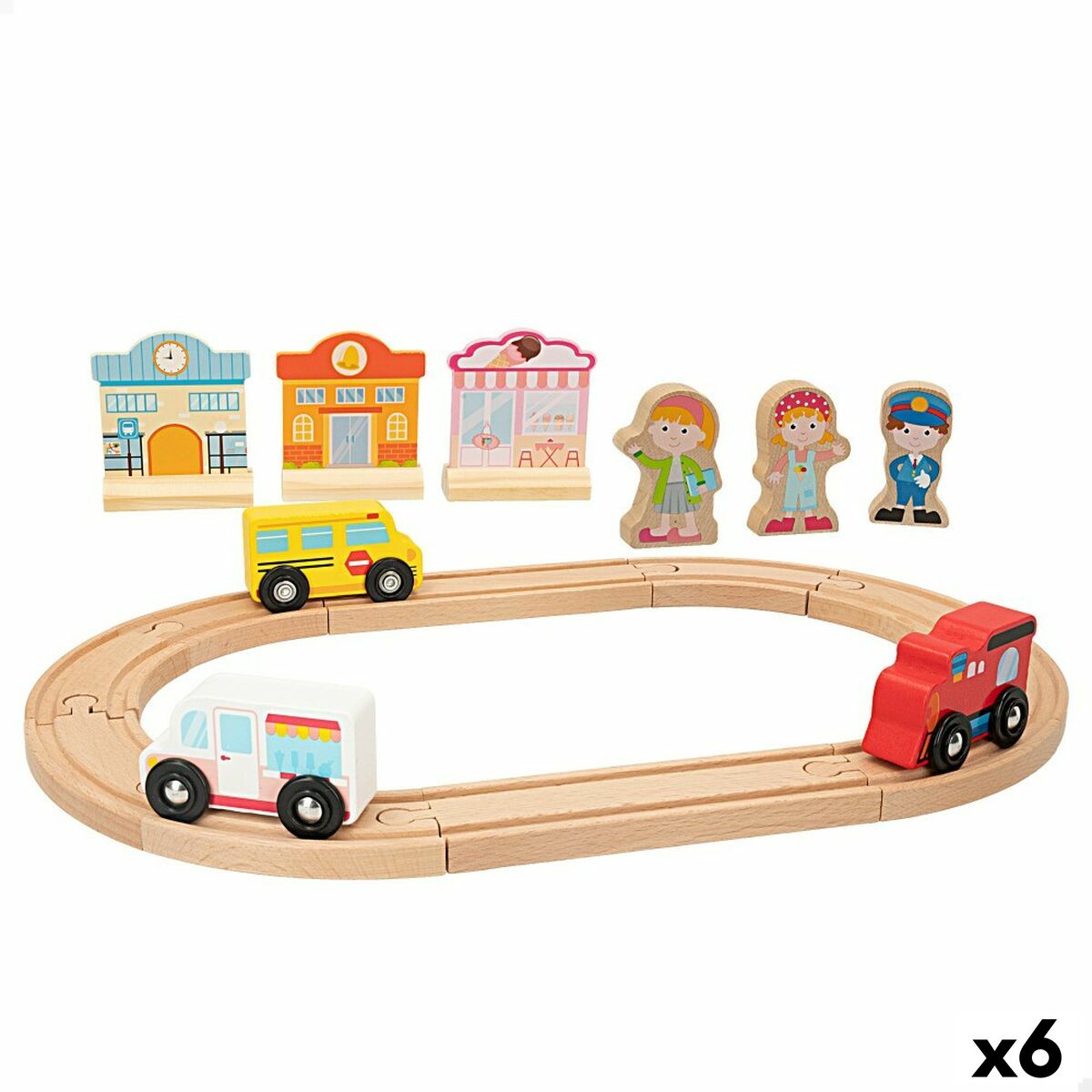 Tren con il circuito Woomax 6 Unità 39 x 1 x 26 cm - Disponibile in 3-4 giorni lavorativi