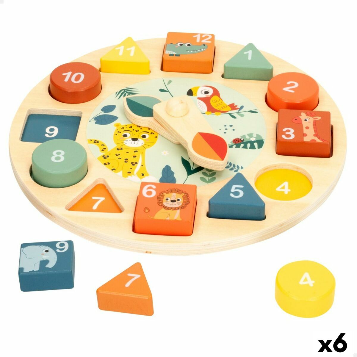 Gioco Educativo Woomax animali Orologio (6 Unità) - Disponibile in 3-4 giorni lavorativi