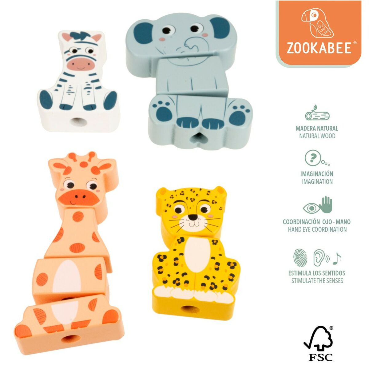 Gioco di Abilità per Bambini Woomax animali 25 x 22 x 10 cm (6 Unità) - Disponibile in 3-4 giorni lavorativi