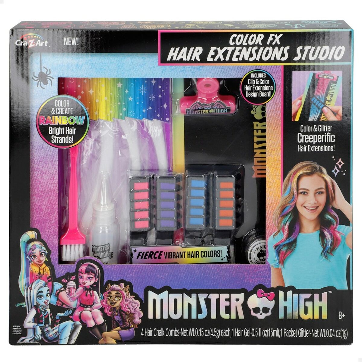 Set per Capelli Monster High Extension per i Capelli (4 Unità) - Disponibile in 3-4 giorni lavorativi