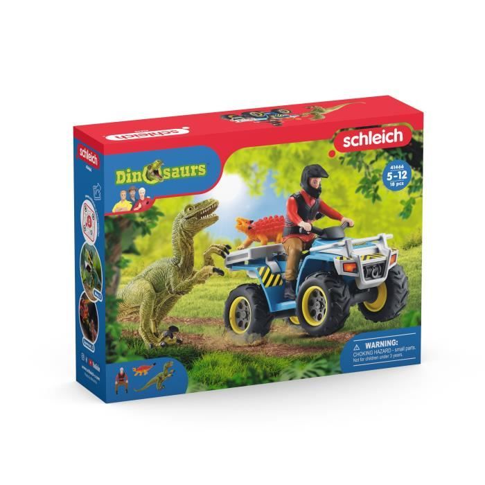 Schleich - Flight on Quad contro Velociraptor - 41466 - Disponibile in 3-4 giorni lavorativi