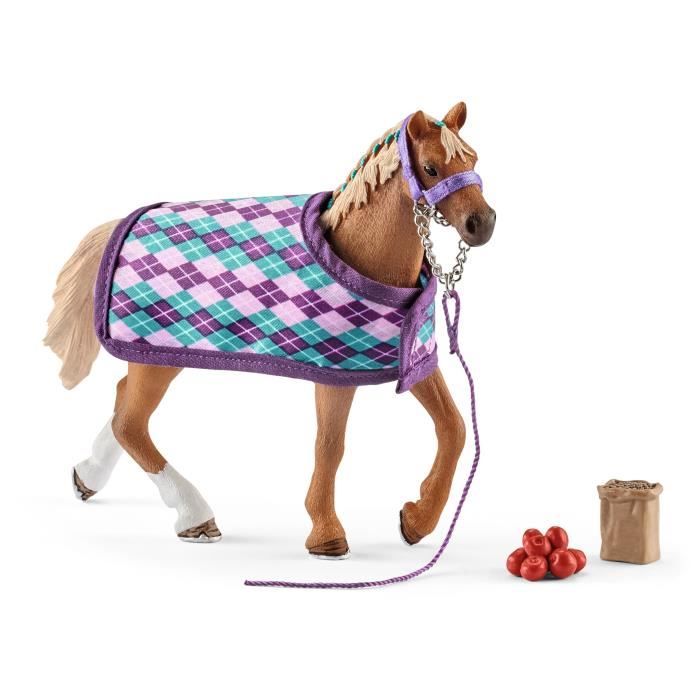 Schleich - Purosangue inglese con coperta - 42360 - Disponibile in 3-4 giorni lavorativi