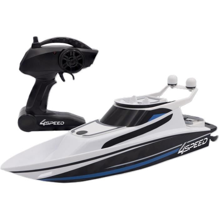 Barca telecomandata - SILVERLIT - 4SPEED - Motoscafo - 8 km/h - 34 cm - bianco e nero - 8 anni - Disponibile in 3-4 giorni lavorativi