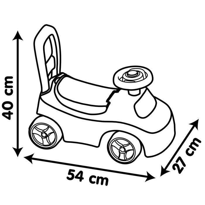 Smoby - Marsupio 2 in 1 - Auto Red - Box sottosella + clacson - A partire da 10 mesi - Prodotto in Francia - Disponibile in 3-4 giorni lavorativi