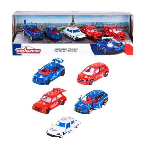 Majorette - French Touch - Scatola con 5 famose auto francesi - Disponibile in 3-4 giorni lavorativi