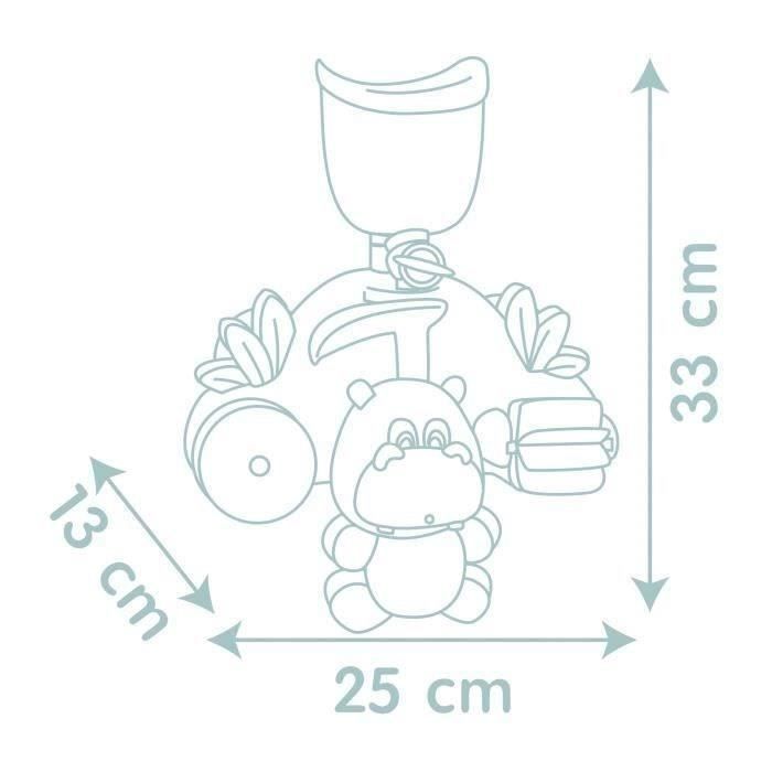 Giocattolo da bagnetto Smoby Little Smoby Hippo - Scivolo e ruote per bambino di 18 mesi - Blu e verde - Disponibile in 3-4 giorni lavorativi