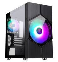 Case VORTEX - Gaming Mini Tower, mATX, 20cm & 12cm ARGB fan, 2xUSB3, Side Panel Temp Glass - Disponibile in 3-4 giorni lavorativi