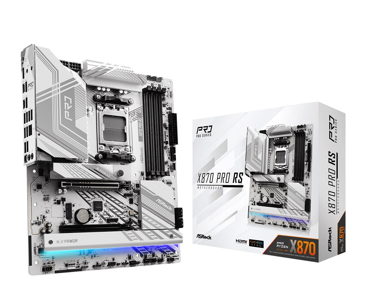 ASROCK MB AMD X870 PRO RS, SOCKET AM5, AMD X870, ATX, DDR5 - Disponibile in 3-4 giorni lavorativi