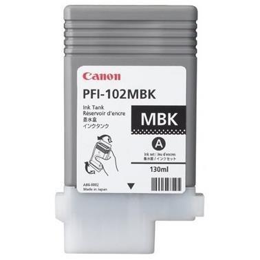 CANON SERBATOIO INCH. NERO MATT PFI-102MBK SINGOLO (130ml) 0894B001 x iPF 610/710/720/605/510 - Disponibile in 3-4 giorni lavorativi