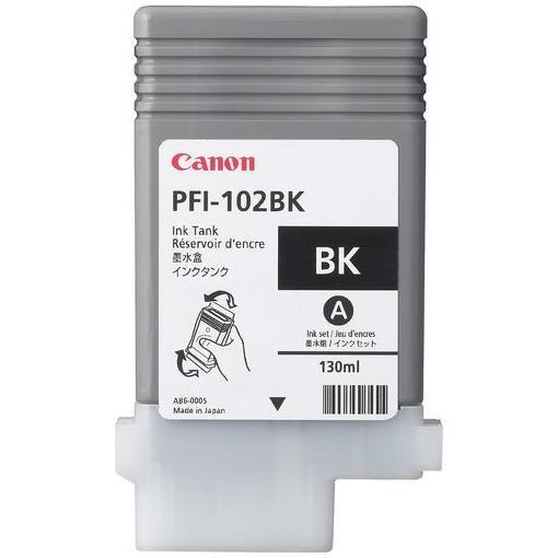 CANON SERBATOIO INCH. NERO PFI-102BK SINGOLO (130ml) 0895B001 x iPF 610/710/720/605/510 - Disponibile in 3-4 giorni lavorativi