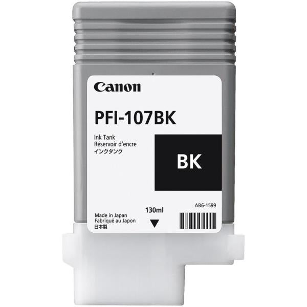 CANON SERBATOIO INCH. BLACK PFI-107 BK SINGOLO (130ml) x IPF 670 680 685 770 780 785 - Disponibile in 3-4 giorni lavorativi