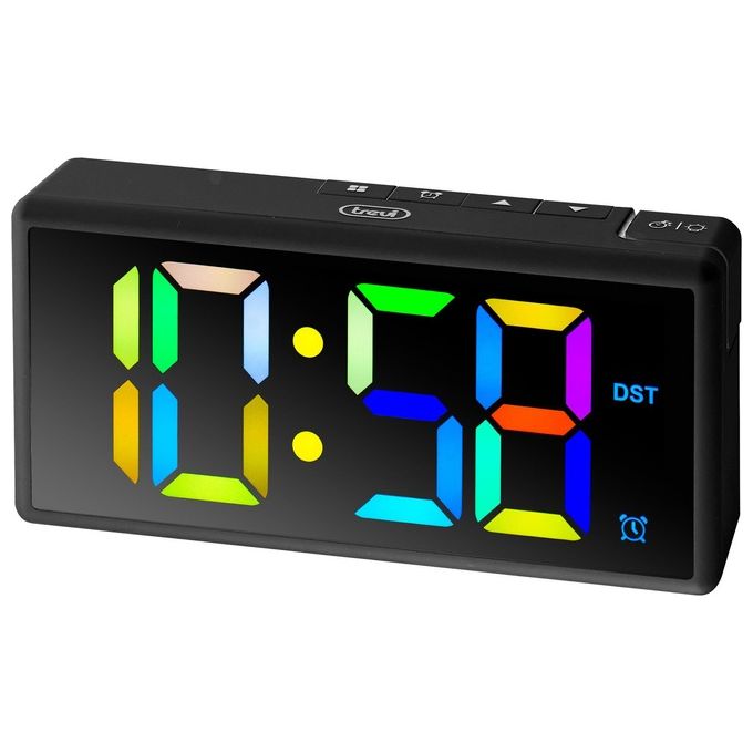 Trevi EC-886 Orologio Digitale Nero con Grande Display Multicolor - Disponibile in 3-4 giorni lavorativi