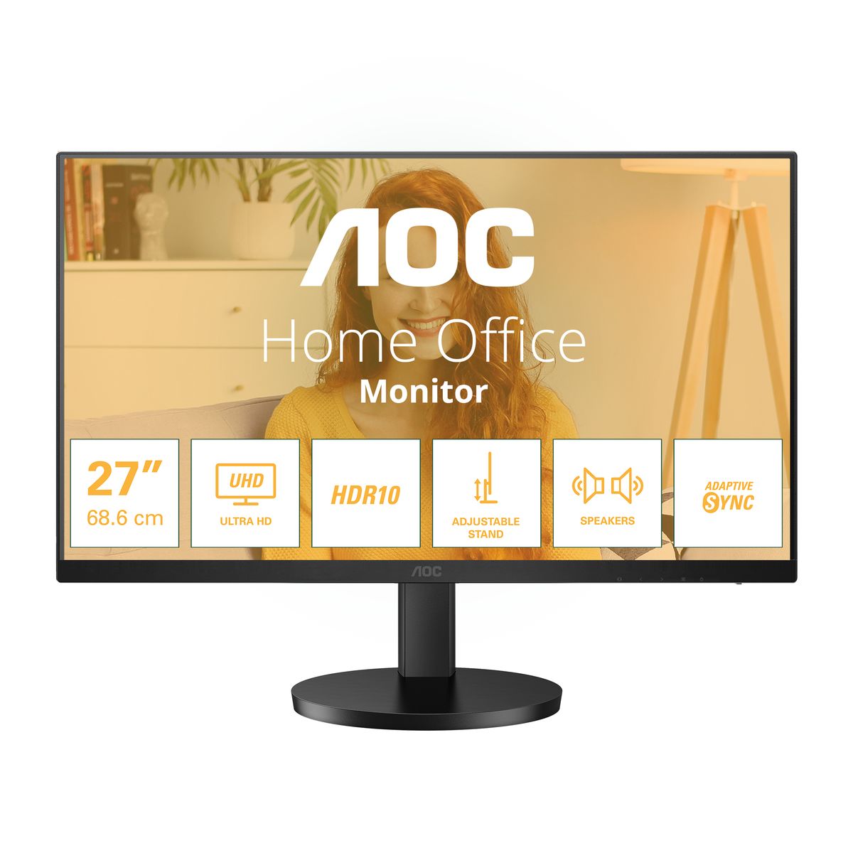 Monitor Nuovo MONITOR AOC LED 27"Wide U27B3AF IPS 3840x2160 4ms 350cd/mq 1.000:1(20.000.000:1) 2x2W MM Reg.H 2HDMI DP - Disponibile in 3-4 giorni lavorativi