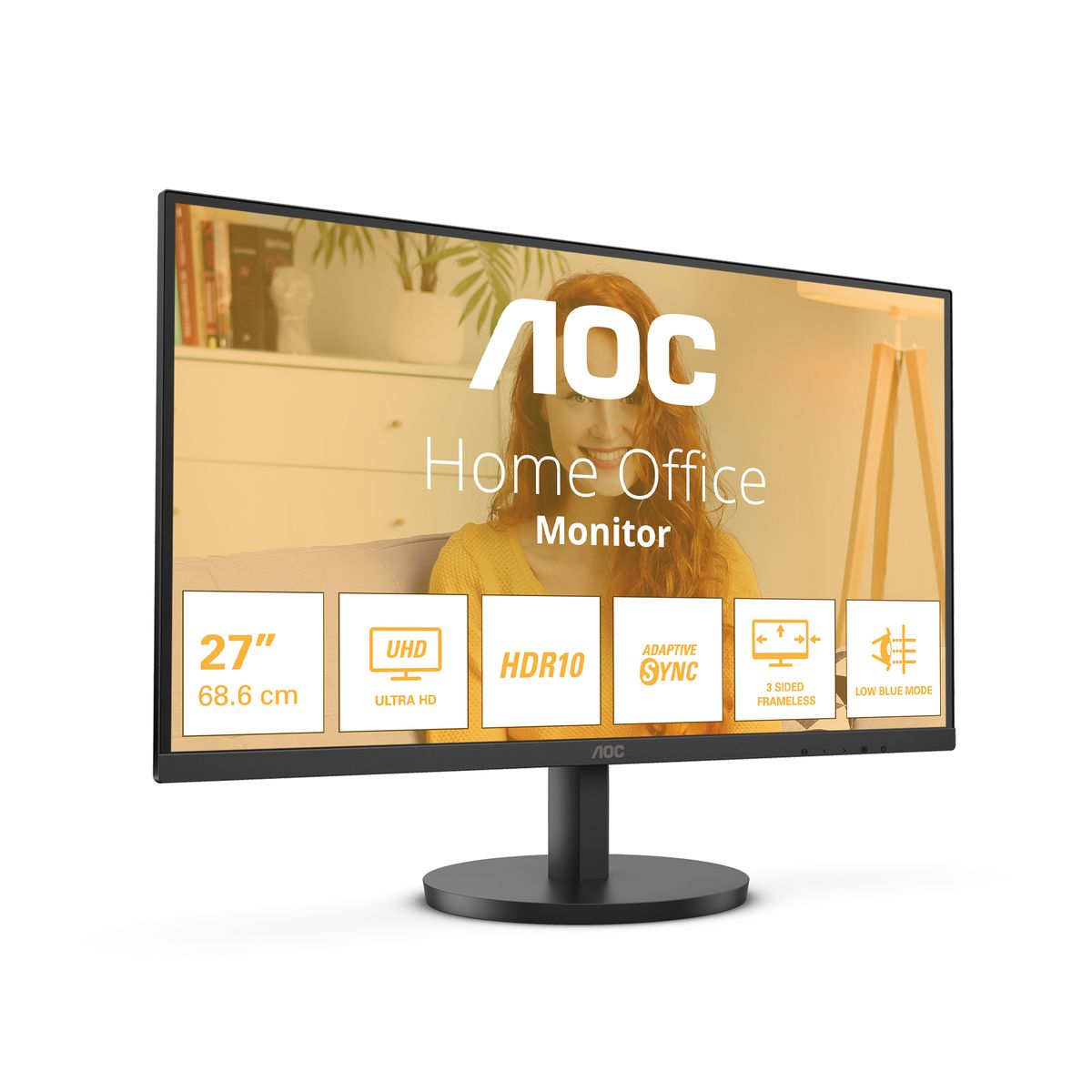 Monitor Nuovo MONITOR AOC LED 27'' Wide U27B3M VA 3840x2160 4ms 300cd/mq 3.600:1 (20.000.000:1) 2x2W MM 2HDMI DP - Disponibile in 3-4 giorni lavorativi