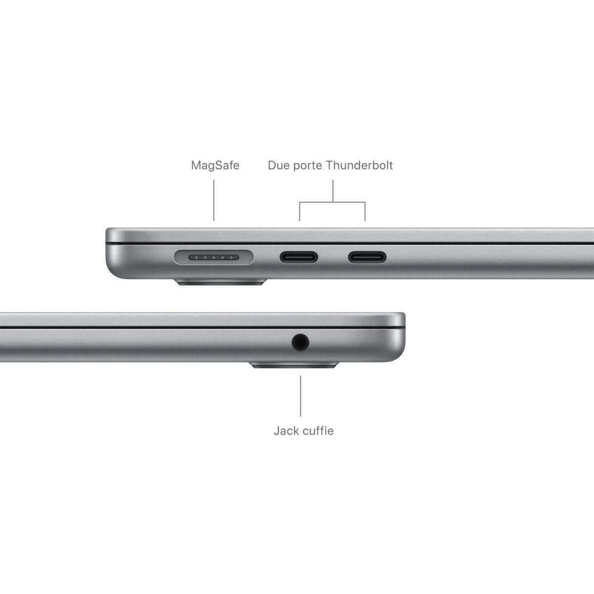 Notebook Apple MacBook Air 2024 13" M3 8C/10G 24/512GB Space Grey MC8M4T/A - Disponibile in 2-3 giorni lavorativi