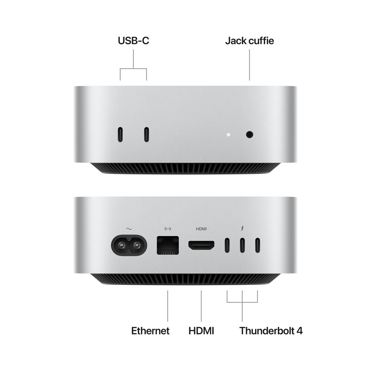 Apple Mac Mini 2024 M4 10C/10G 16/256GB MU9D3T/A - Disponibile in 2-3 giorni lavorativi