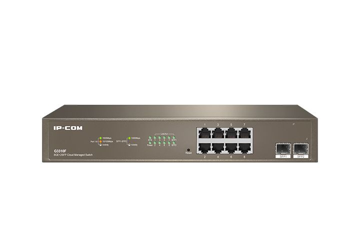 SWITCH IP-COM G3310F 8P GIGABIT + 2SFP Cloud Managed - Disponibile in 3-4 giorni lavorativi Ip-com