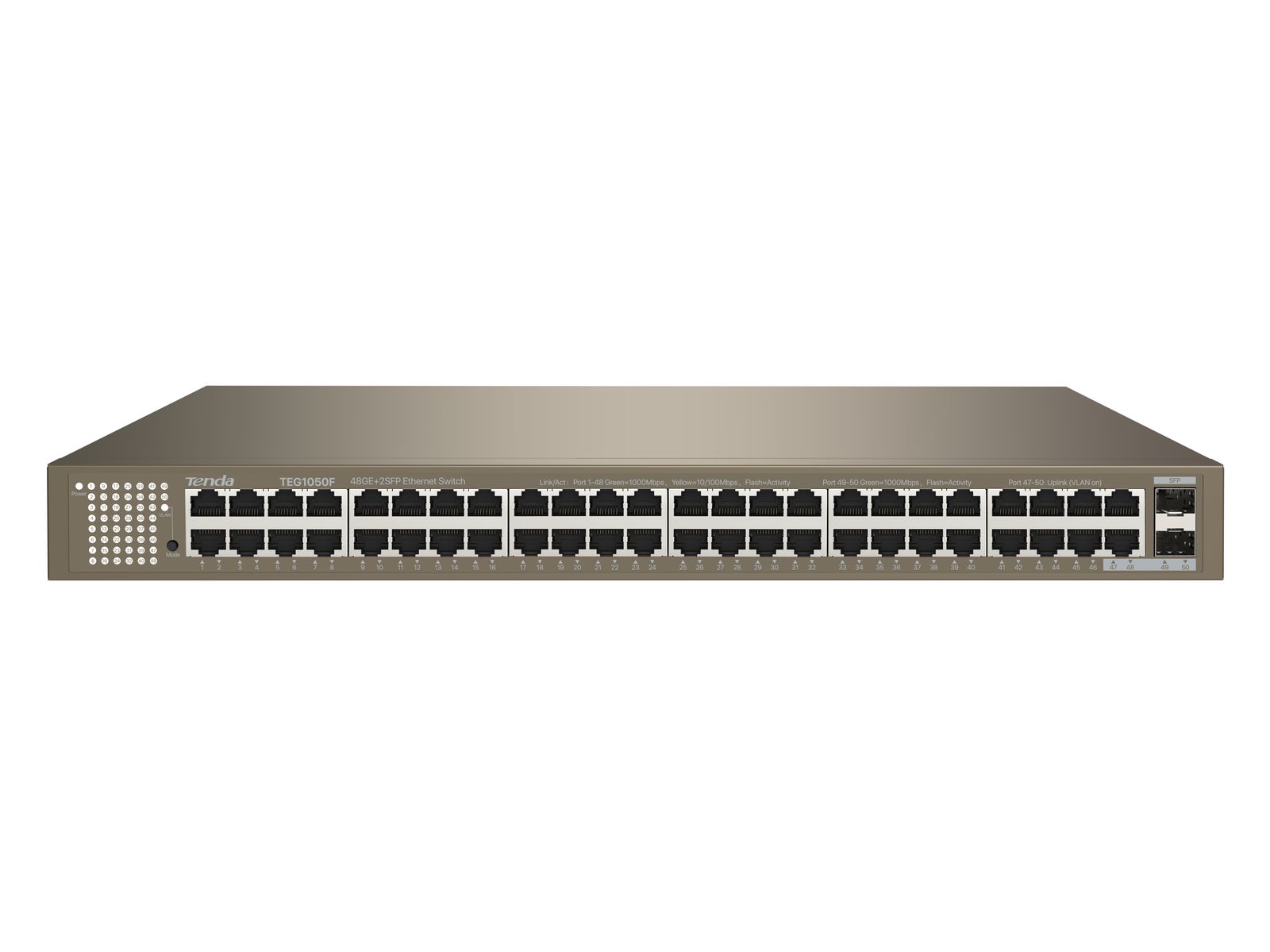 TENDA SWITCH 48GE+2SFP ETHERNET - Disponibile in 3-4 giorni lavorativi