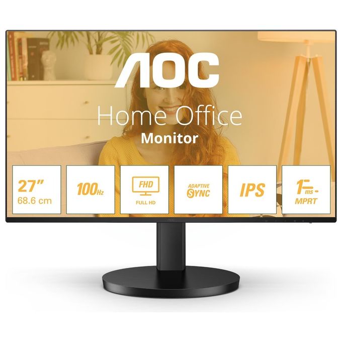 AOC B3 27B3HA2 LED Display 27'' 1920x1080 Pixel Full HD Nero - Disponibile in 3-4 giorni lavorativi