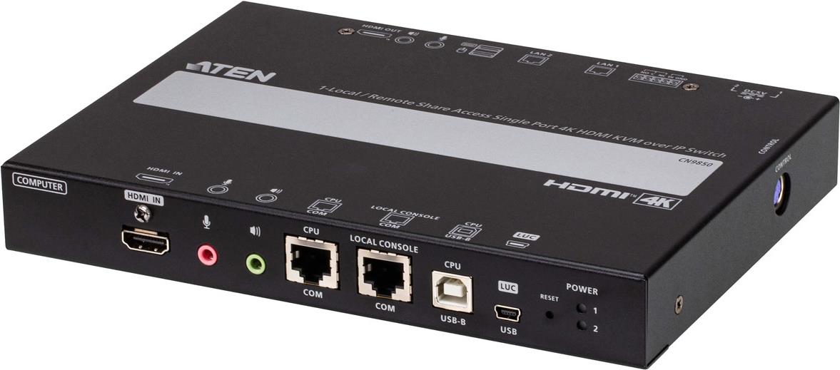 ATEN CN9850-AT-G Tastatur/Video/Maus (KVM)-Switch Schwarz (CN9850) - Disponibile in 6-7 giorni lavorativi