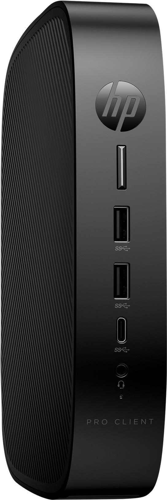 HP Pro t550 - Thin Client - USFF - 1 x Celeron J6412 / 2 GHz - RAM 8 GB - Flash 32 GB - eMMC - UHD Graphics - 1GbE, Bluetooth 5.2, Wi-Fi 6 - WLAN: 802.11a/b/g/n/ac/ax, Bluetooth 5.2 - HP ThinPro - Monitor: keiner - Tastatur: Deutsch (5H0X1EA#ABD) - D...