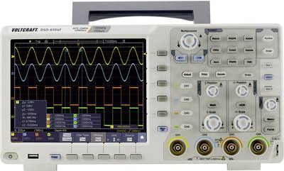 VOLTCRAFT DSO-6104F Digital-Oszilloskop 100 MHz 4-Kanal 1 GSa/s 40000 kpts 8 Bit Digital-Speicher (DSO), Funktionsgenerator (VC-8366320) - Disponibile in 6-7 giorni lavorativi