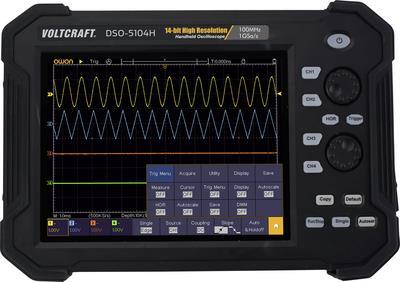 VOLTCRAFT DSO-5104H Batterie, Digital-Oszilloskop, Hand-Oszilloskop (Scope-Meter) 100 MHz 4-Kanal 1 GSa/s 40 Mpts 14 Bit Digital-Speicher (DSO), Handgert (VC-11332625) - Disponibile in 6-7 giorni lavorativi