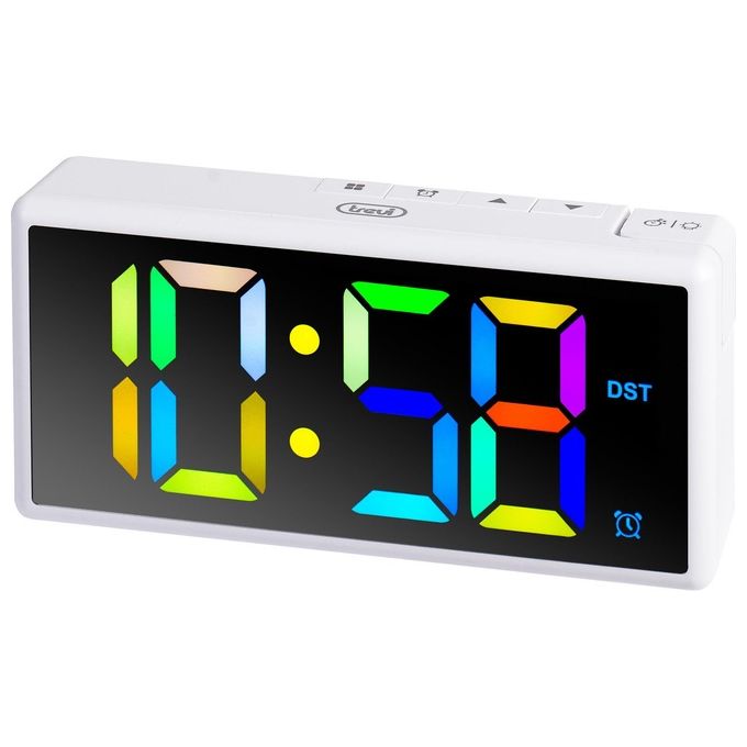 Trevi EC 886 Orologio Sveglia Digitale con Grande Display LED Multicolor - Disponibile in 3-4 giorni lavorativi