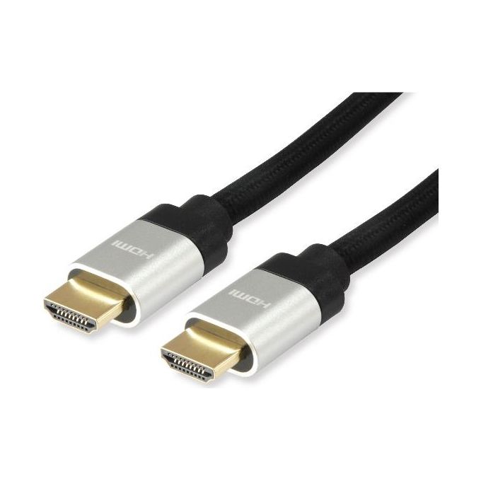 Conceptronic Cavo HDMI 3mt HDMI tipo A Standard Nero-Argento - Disponibile in 3-4 giorni lavorativi