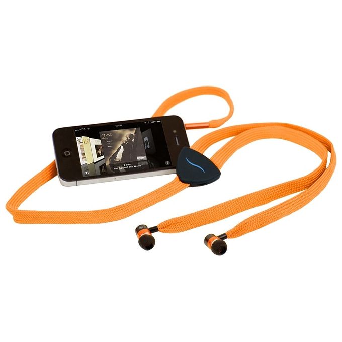 Hi-String Auricolare a Stringa in Tessuto Orange - Disponibile in 3-4 giorni lavorativi