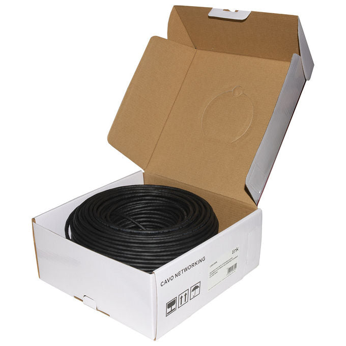 LINK matassa cavo rete categoria 6a non schermato utp awg24 halogenfree flessibile colore nero - Disponibile in 3-4 giorni lavorativi